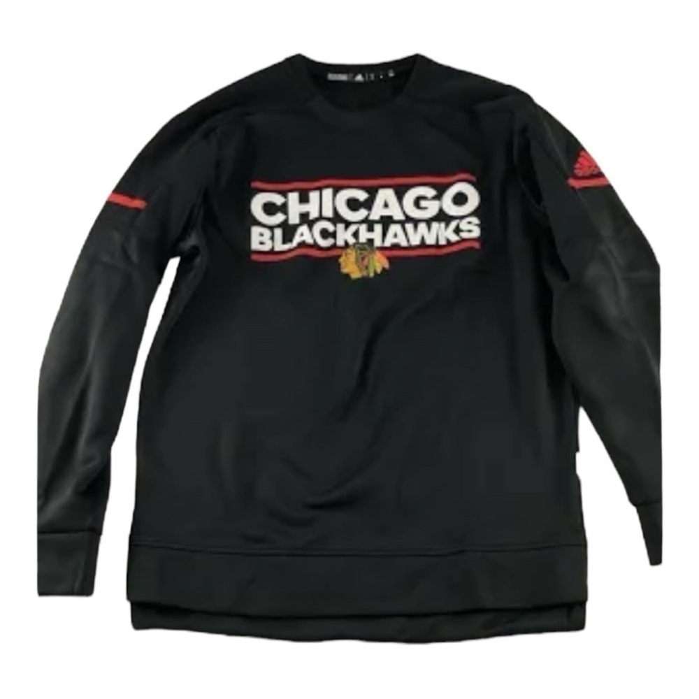 Adidas Chicago Blackhawks official NHL Men’s black sweatshirt mint condi… - Picture 2 of 6